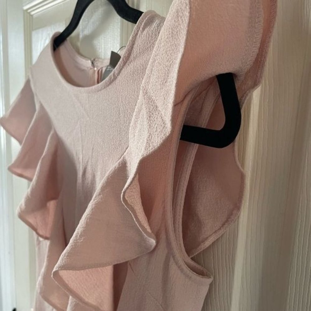 NWOT ASOS Pink Ruffle V Front Dress, Women’s Size 4 - Picture 5 of 16